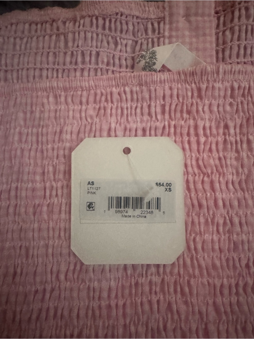 Altar'd State Pink Smocked Peplum Tank Top - Picture 3 of 3